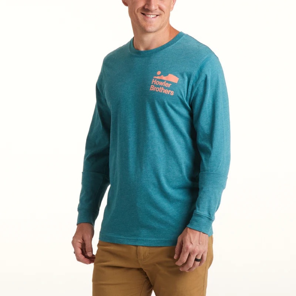 NWT Howler Arroyo Select Longsleeve T-Shirt: Petrol Heather - Picture 2 of 10